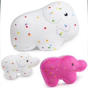 BenBen Cookies Plush Toys, 13.75”, 7.5” and 6.25” Cute Elephant Family
